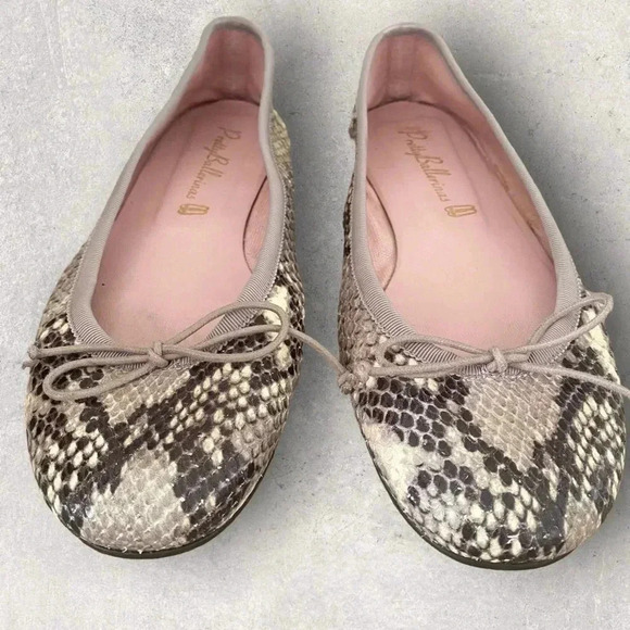 * PRETTY BALLERINAS* Flats Snake Print Sz 36 - Picture 4 of 10